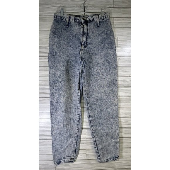 VTG 1980s LA 37 Light Wash Denim Straight Leg Ankle Zip Jeans‎ Womens Sz 13/14 - Picture 1 of 10